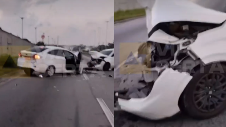 Colisão frontal na BR-101 deixa ferido e motorista é conduzido à delegacia