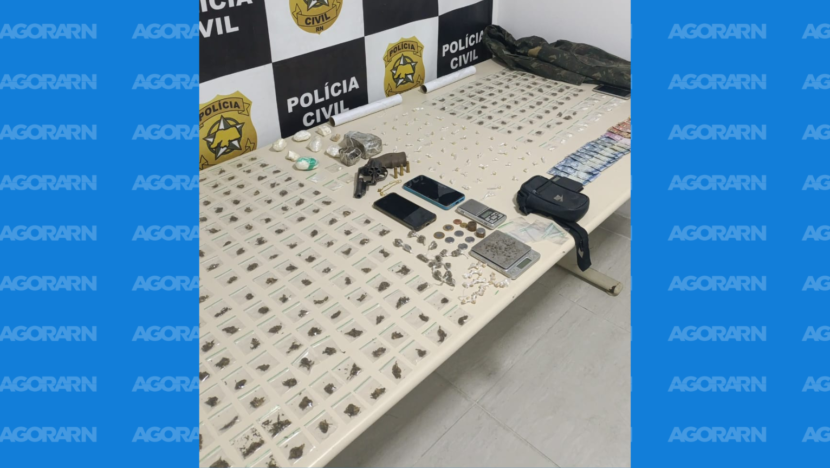 Drogas e outros materiais apreendidos pela Polícia Civil - Foto: Reprodução/Polícia Civil