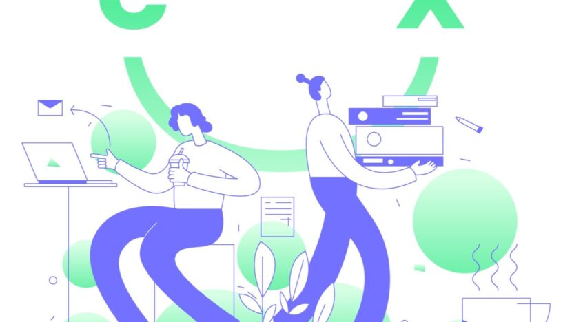 Ilustração sobre conexão entre pessoas, propósito e resultados sustentáveis