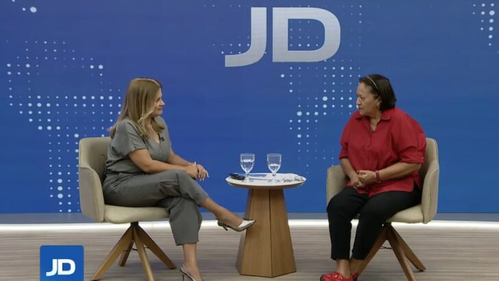 Governadora Fátima Bezerra durante entrevista concedida à TV Ponta Negra