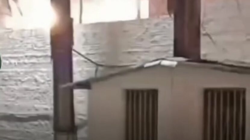 Clarão provocado pela descarga elétrica na rede em Pajuçara, na Zona Norte de Natal