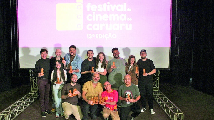 Equipe do curta-metragem Umbuzeiro no Festival de Cinema de Caruaru