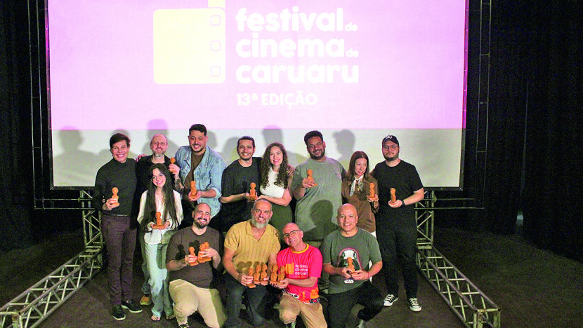 Equipe do curta-metragem Umbuzeiro no Festival de Cinema de Caruaru
