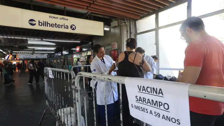 Ponto de vacinação contra sarampo - Foto: Paulo Pinto/Agencia Brasil
