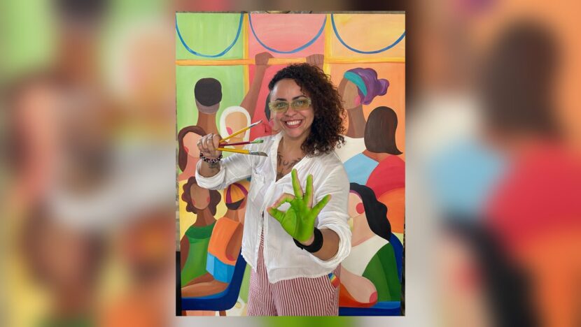 Arte-educadora Rafaela Brito em espaço cultural de Ponta Negra