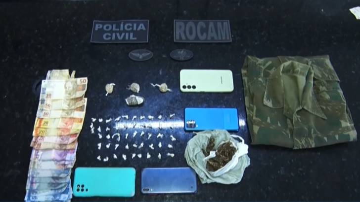 Drogas, dinheiro e celulares apreendidos em operação no Paço da Pátria