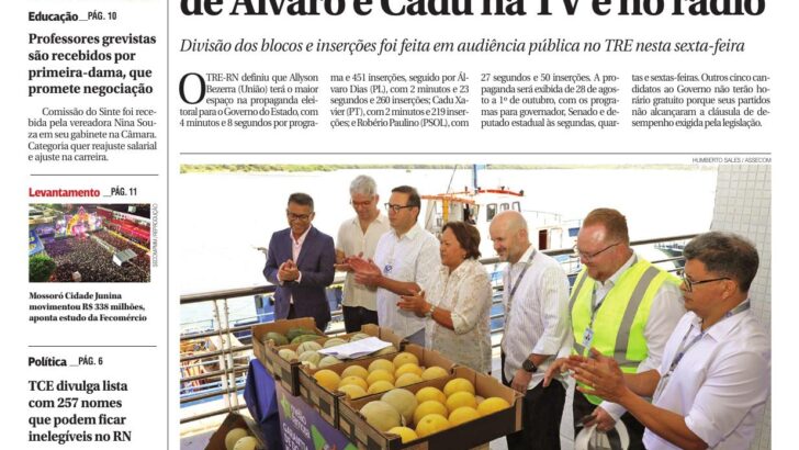 Capa da edição impressa 2.398 do Agora RN