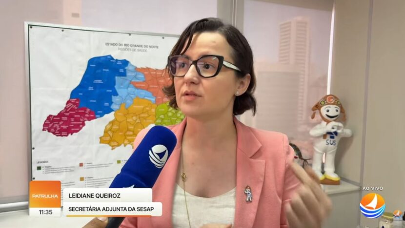 Secretária adjunta da Sesap fala sobre surto em hospital de Macaíba.