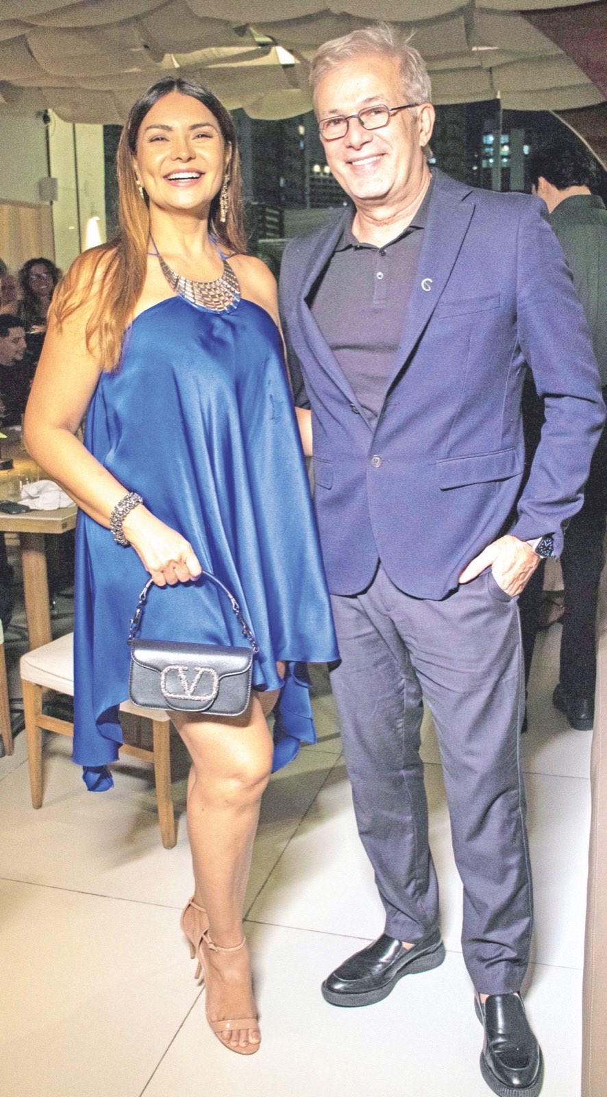 Suely Toledo e Charles Sá no Palumbo Gastronomia