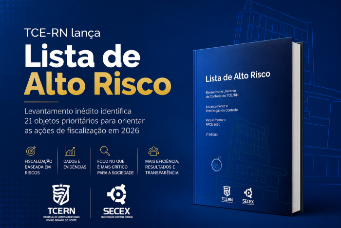 Arte do TCE-RN sobre a Lista de Alto Risco de 2026