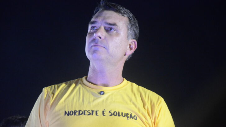 Flávio Bolsonaro durante visita anterior ao Rio Grande do Norte