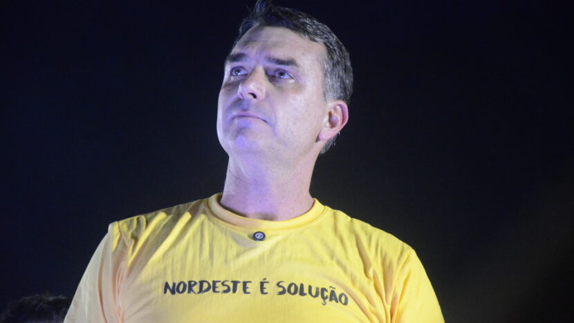 Flávio Bolsonaro durante visita anterior ao Rio Grande do Norte