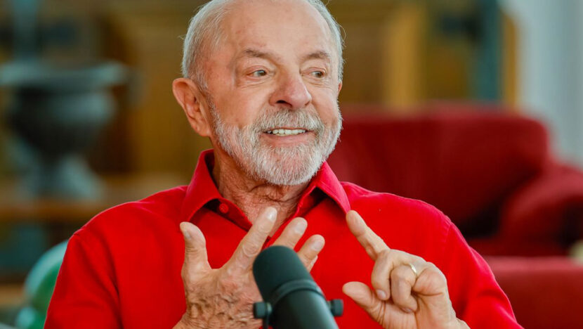 Presidente Lula durante participação no podcast Desce a Letra Show, no Palácio da Alvorada