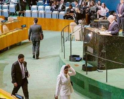 Comitiva palestina deixa plenário da ONU durante