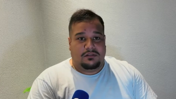 Piloto de jet ski durante entrevista à TV Ponta Negra