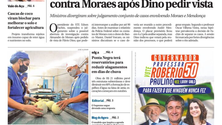Capa do Agora RN, edição 2.415, de 16 de setembro de 2026