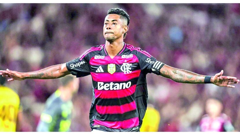 Bruno Henrique durante partida do Flamengo