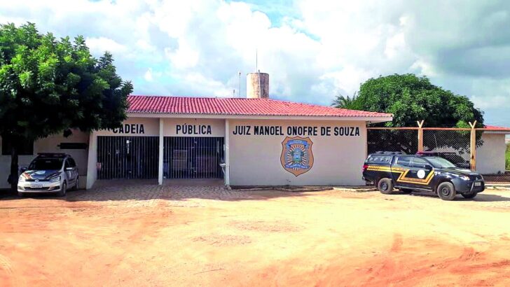 Fachada da Cadeia Pública Juiz Manoel Onofre de Souza, em Mossoró