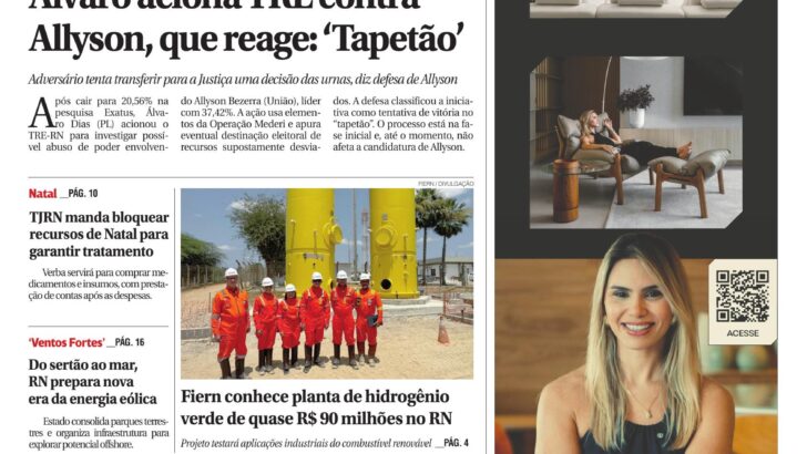 Capa da edição 2.408 do Agora RN, de 5 e 6 de setembro de 2026