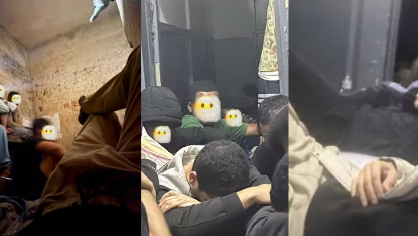 Montagem reúne imagens de pessoas em ambientes fechados, algumas deitadas ou sentadas, com rostos ocultados