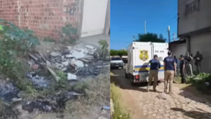 Imagem mostra Polícia Científica no local do acidente