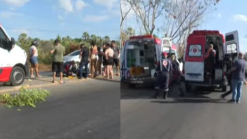 Acidente ocorreu na saída de Mossoró, no trecho da RN-117 em direção a Governador Dix-Sept Rosado - Foto: Reprodução/ TV Tropical