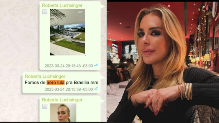 Roberta Luchsinger afirmou em mensagens de WhatsApp que usava voos da FAB e frequentava o Palácio do Planalto e a residência oficial da Presidência