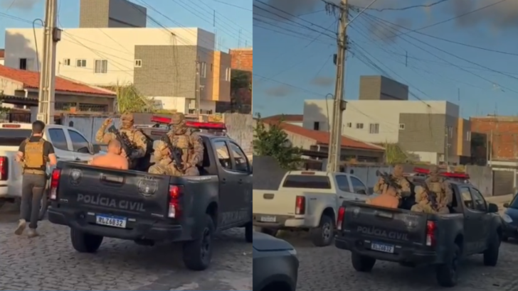 Operação conjunta das Polícias Civis do RN e da Paraíba prendeu o foragido e um homem suspeito de abrigá-lo - Foto: Reprodução/PCRN