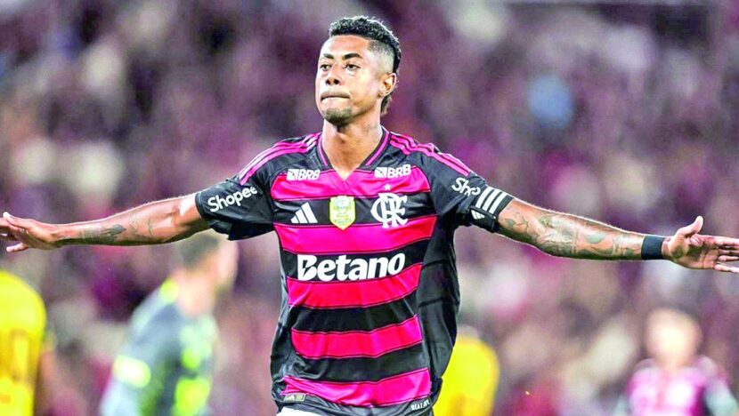 Bruno Henrique durante partida do Flamengo