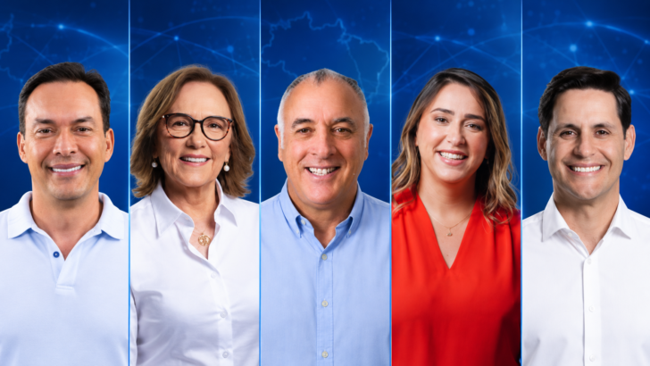 Montagem com Styvenson Valentim, Zenaide Maia, Coronel Hélio, Samanda de Lula e Rafael Motta