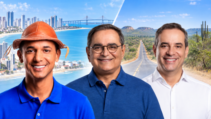 Allyson Bezerra, Álvaro Dias e Cadu em montagem que contrapõe Natal e o interior do RN