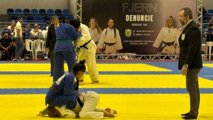 Estudantes participam de competição de judô nos Jogos Escolares do Rio Grande do Norte