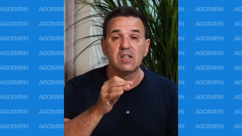 Luiz Eduardo durante vídeo em que fala sobre o dinheiro apreendido pela Polícia Federal