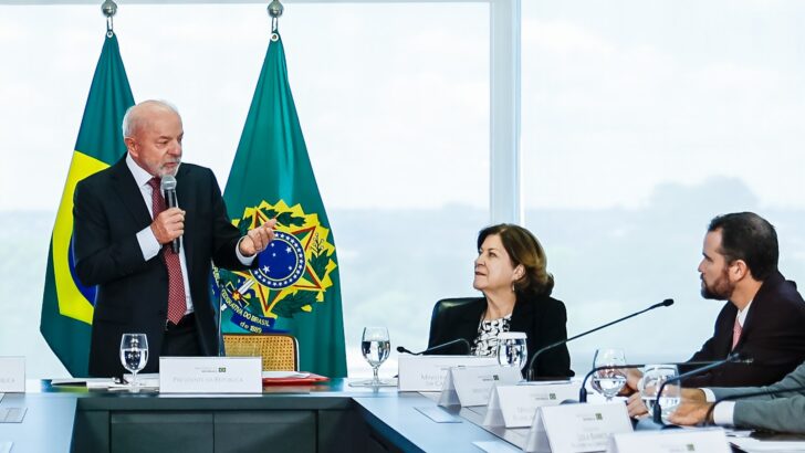 Presidente Luiz Inácio Lula da Silva fala durante cerimônia em Brasília