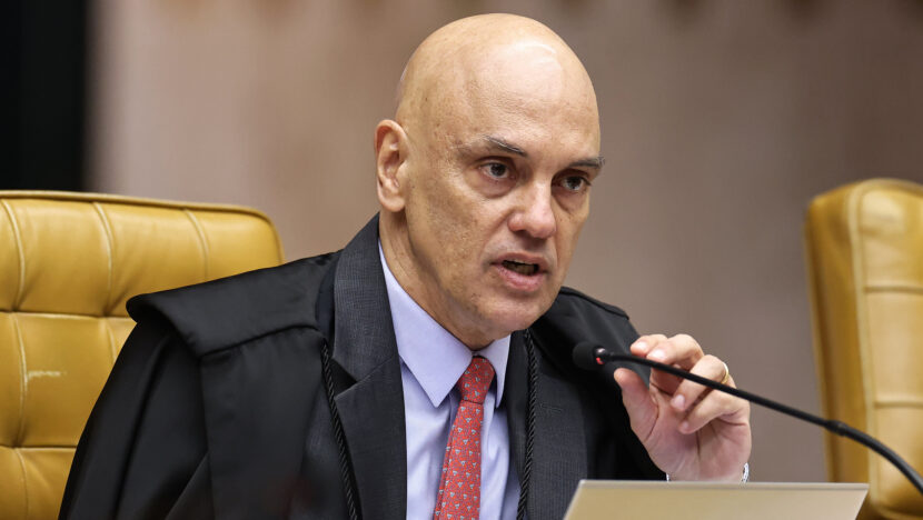 Alexandre de Moraes durante sessão do Supremo Tribunal Federal