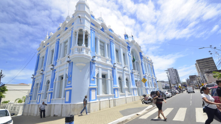 Fachada do Palácio Felipe Camarão, sede da Prefeitura do Natal, no Centro