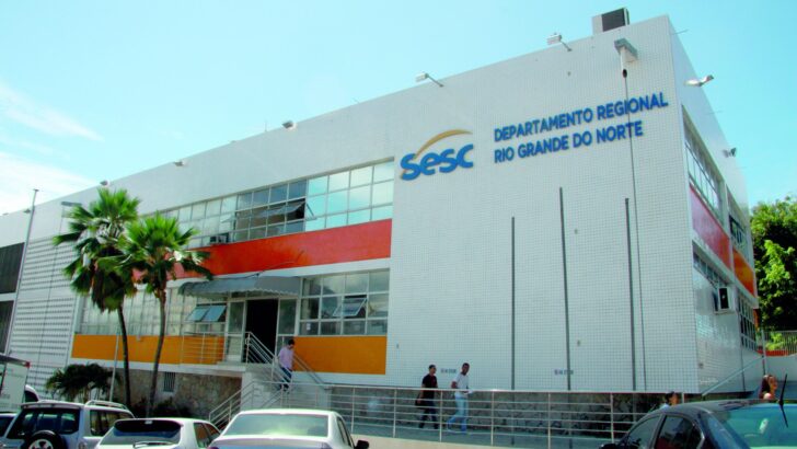 Fachada de unidade do Sesc no Rio Grande do Norte