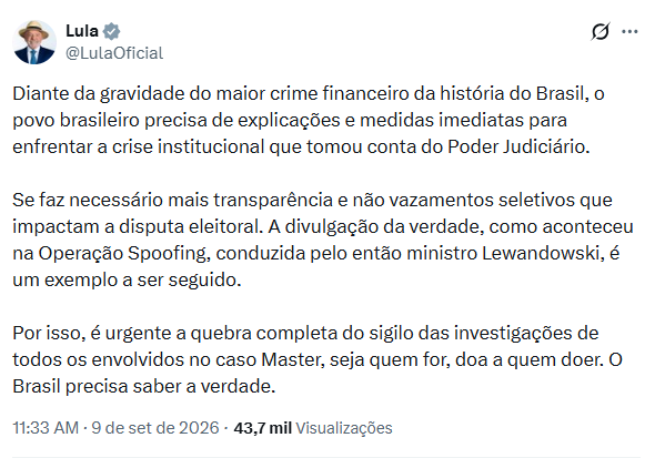 tweet lula master