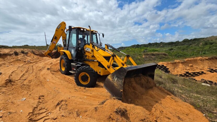 Terreno em preparação para construção da nova unidade prisional em Alcaçuz