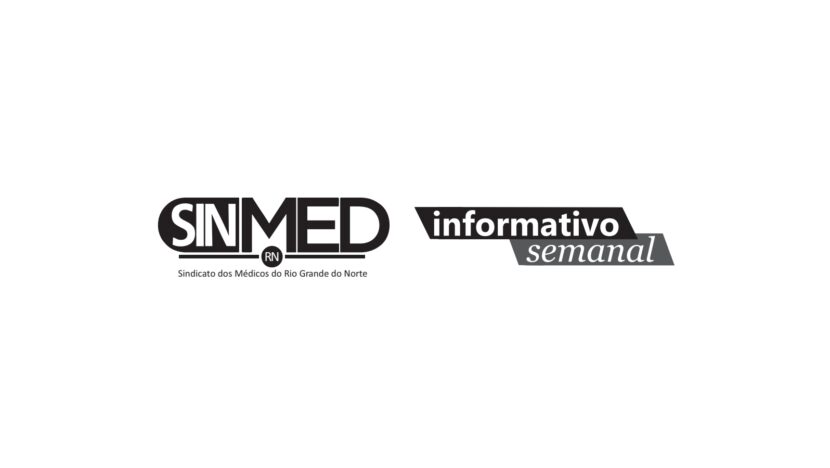 Logotipo do Sinmed RN e identificação do informativo semanal