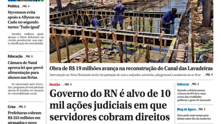 Capa do PDF da edição 2.432 do Agora RN de 9 de outubro de 2026