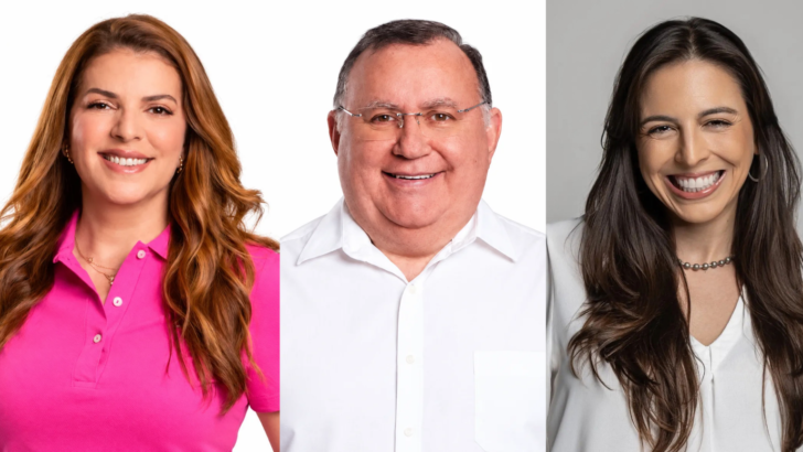 Nina Souza, Dr. Bernardo e Natália Bonavides, candidatos a deputado federal pelo RN