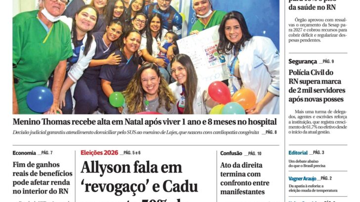 Capa do PDF do Agora RN de 20 de outubro de 2026, edição 2.438