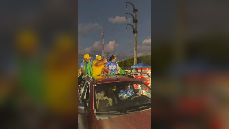 Carreata de apoiadores de Flávio Bolsonaro em São Gonçalo do Amarante