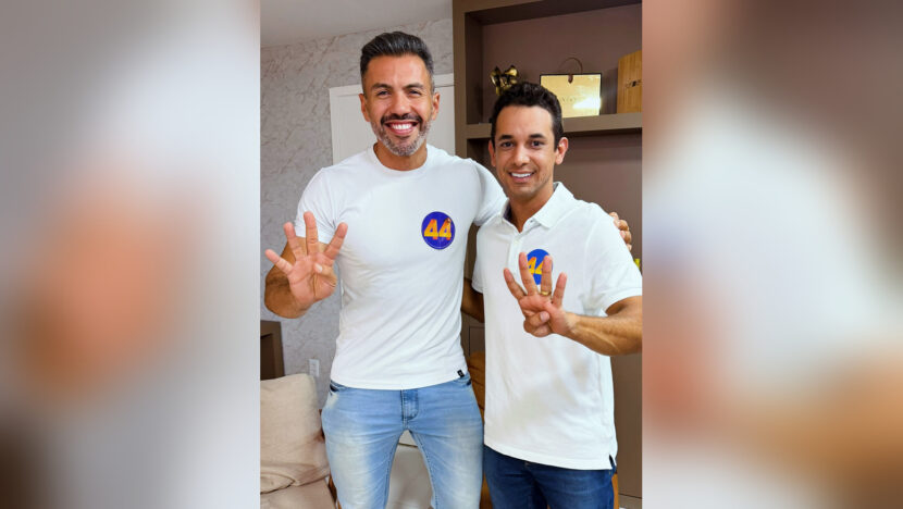 Herberth Sena e Allyson Bezerra posam juntos