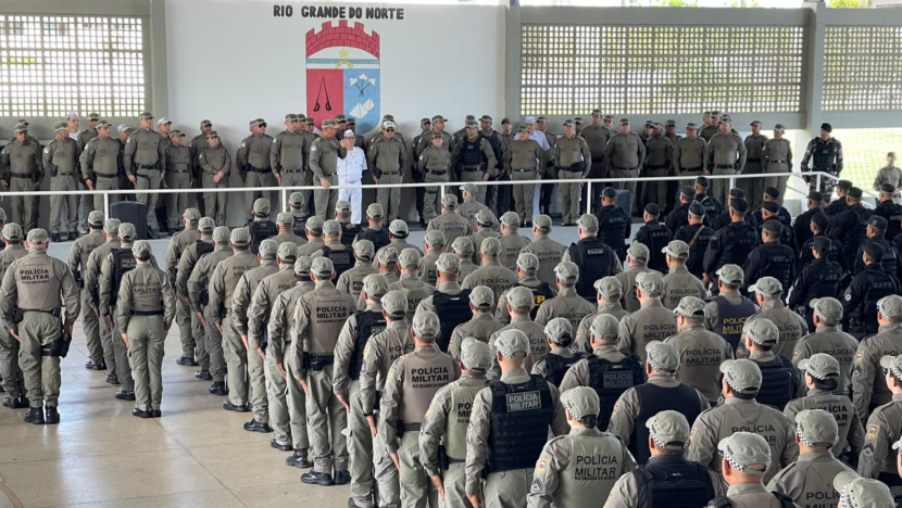 Policiais militares começaram a deixar Natal neste sábado 3 para reforçar a segurança durante as Eleições 2026 no interior do Rio Grande do Norte. - Foto: Divulgação PMRN