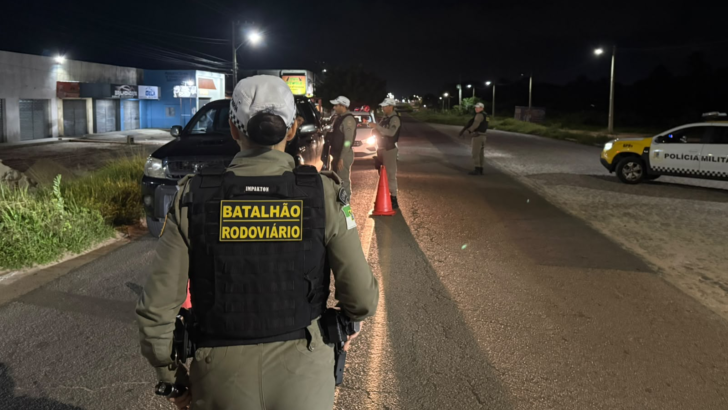 Policiais do CPRE prenderam dois motociclistas por embriaguez ao volante durante fiscalizações em Extremoz e Vera Cruz, na noite de sexta-feira 16. - Foto: CPRE