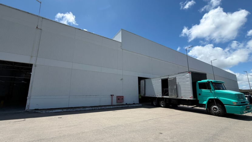 Fachada do galpão que receberá o centro de distribuição da 3corações em São Gonçalo do Amarante