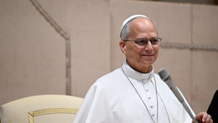 Papa Leão XIV durante audiência no Vaticano