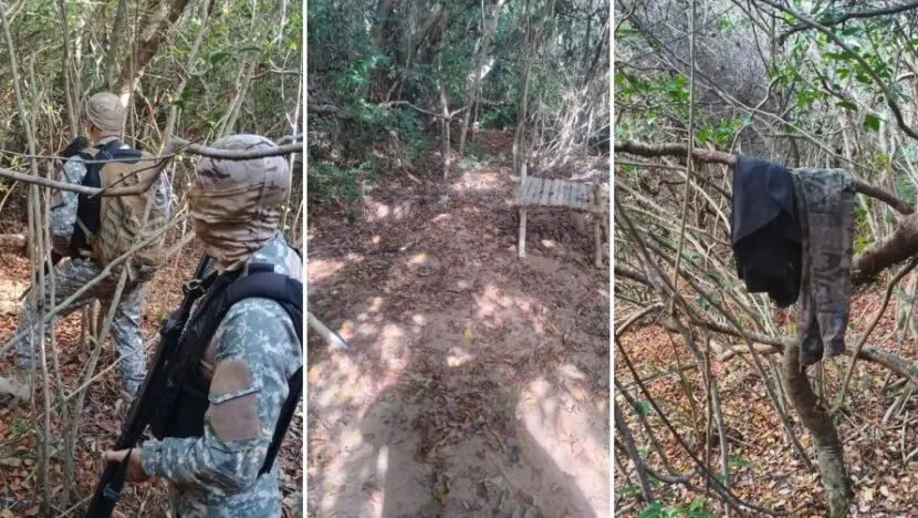 Operação desmonta três acampamentos usados por criminosos na região de mãe luiza | notícias do rio grande do norte acampamento mãe luiza